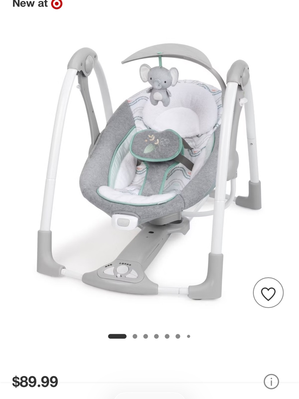 Ingenuity PowerAdapt ConvertMe Baby Swing - Gray